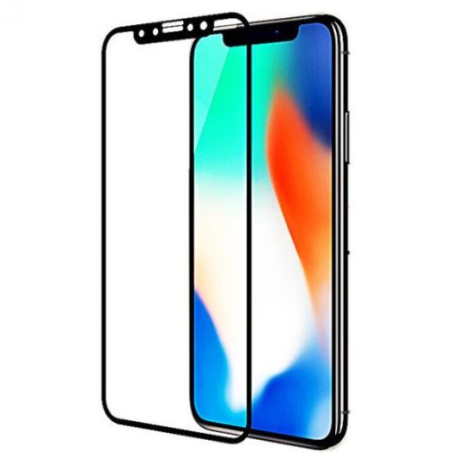 Apple iPhone XR / 11, Kijelzővédő fólia, ütésálló fólia (az íves részre is!), Tempered Glass (edzett üveg), fekete