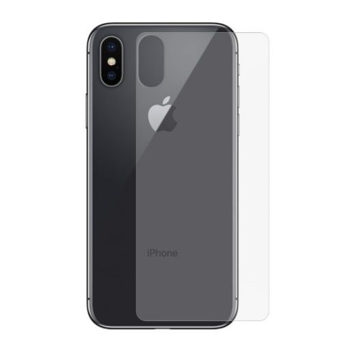 Apple iPhone X / XS, Kijelzővédő fólia, ütésálló fólia, hátlapi, Tempered Glass (edzett üveg), Clear