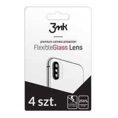   Apple iPhone XS Max, Kamera lencsevédő fólia, ütésálló fólia, Tempered Glass (edzett üveg), 3MK, Clear 4 db / csomag