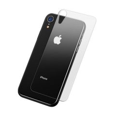   Apple iPhone XR, Kijelzővédő fólia, ütésálló fólia, hátlapi, Tempered Glass (edzett üveg), Clear