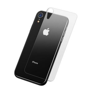   Apple iPhone XR, Kijelzővédő fólia, ütésálló fólia, hátlapi, Tempered Glass (edzett üveg), Clear