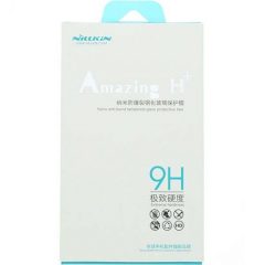   Apple iPhone XS Max / 11 Pro Max, Kijelzővédő fólia, ütésálló fólia (az íves részre NEM hajlik rá!), Nillkin, Tempered Glass (edzett üveg), H+, Clear