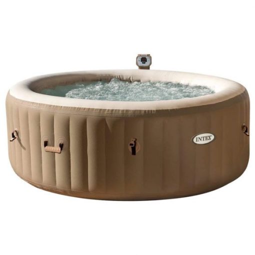 INTEX PureSPA Sahara Tan jacuzzi, 6 személyes, kerek, D216 x 71 cm, bézs / fehér (28428)