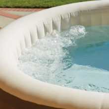 INTEX PureSPA Sahara Tan jacuzzi, 6 személyes, kerek, D216 x 71 cm, bézs / fehér (28428)