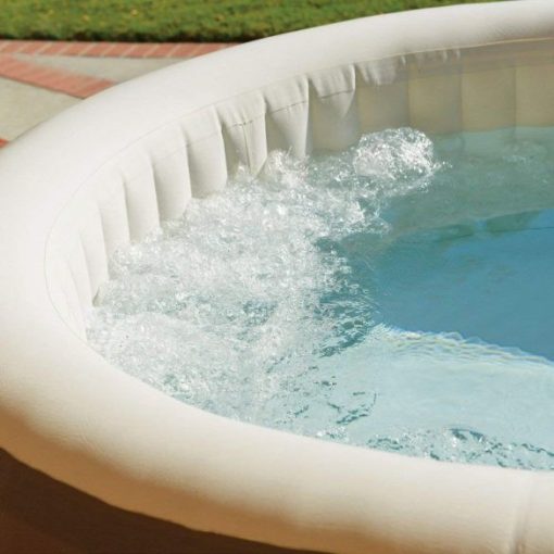 INTEX PureSPA Sahara Tan jacuzzi, 6 személyes, kerek, D216 x 71 cm, bézs / fehér (28428)